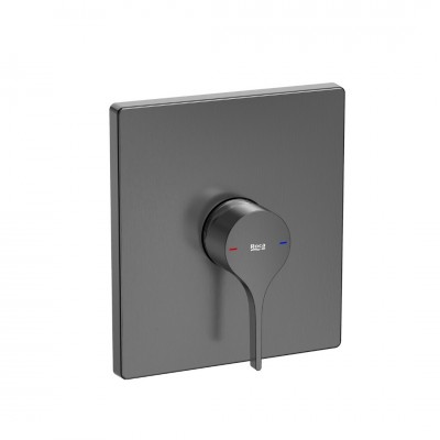 Roca Insignia Black bateria prysznicowa podtynkowa brushed titanium black A5A2B3ANM0