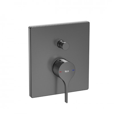 Roca Insignia Black bateria wannowo-prysznicowa podtynkowa brushed titanium black A5A0B3ANM0