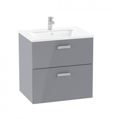 Roca Victoria Pro Unik zestaw łazienkowy 60 cm z szufladami jasny szary połysk A851879516