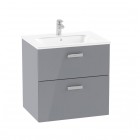 Roca Victoria Pro Unik zestaw łazienkowy 60 cm z szufladami jasny szary połysk A851879516