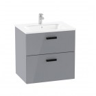Roca Victoria Pro Unik zestaw łazienkowy 60 cm z szufladami jasny szary połysk A851879516