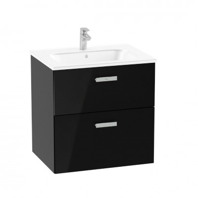 Roca Victoria Pro Unik zestaw łazienkowy 60 cm z szufladami czarny połysk A851879351