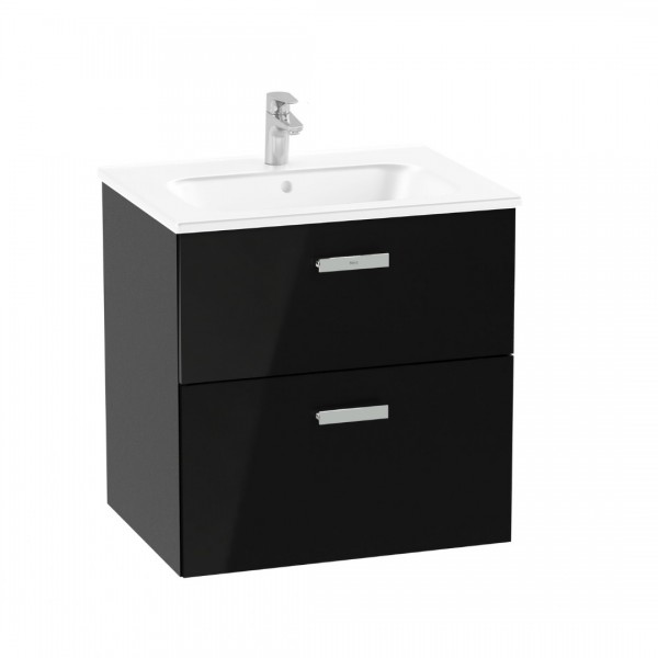 Roca Victoria Pro Unik zestaw łazienkowy 60 cm z szufladami czarny połysk A851879351