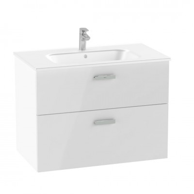 Roca Victoria Pro Unik zestaw łazienkowy 80 cm z szufladami biały połysk A851880806
