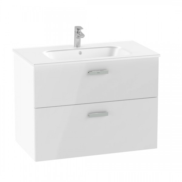 Roca Victoria Pro Unik zestaw łazienkowy 80 cm z szufladami biały połysk A851880806