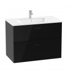 Roca Victoria Pro Unik zestaw łazienkowy 80 cm z szufladami czarny połysk A851880351