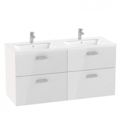 Roca Victoria Pro Unik zestaw łazienkowy 120 cm z szufladami biały połysk A851881806