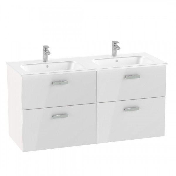 Roca Victoria Pro Unik zestaw łazienkowy 120 cm z szufladami biały połysk A851881806