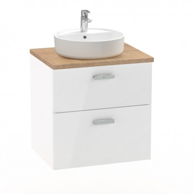 Roca Victoria Pro Unik szafka podumywalkowa z blatem 60 cm z szufladami biały połysk A851899806