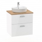 Roca Victoria Pro Unik szafka podumywalkowa z blatem 60 cm z szufladami biały połysk A851899806