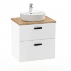 Roca Victoria Pro Unik szafka podumywalkowa z blatem 60 cm z szufladami biały połysk A851899806