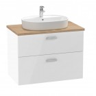Roca Victoria Pro Unik szafka podumywalkowa z blatem 80 cm z szufladami biały połysk A851900806