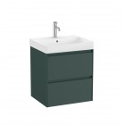 Roca Ona Unik zestaw łazienkowy 55 cm z szufladami ciemny zielony mat A851687513