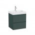 Roca Ona Unik zestaw łazienkowy 55 cm z szufladami ciemny zielony mat A851687513