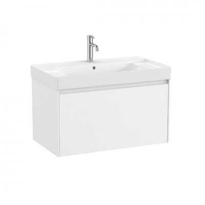 Roca Ona Unik zestaw łazienkowy 80 cm z szufladą biały mat A851685509