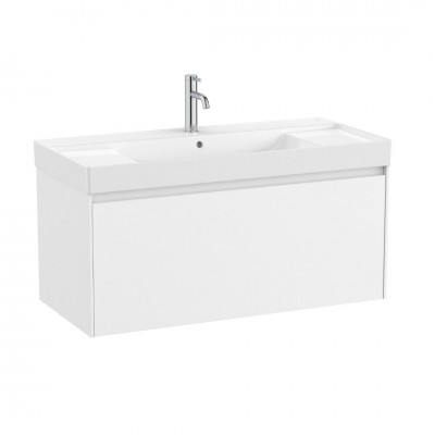 Roca Ona Unik zestaw łazienkowy 100 cm z szufladą biały mat A851686509 Roca Ona Unik zestaw łazienkowy 100 cm z szufladą biały mat A851686509