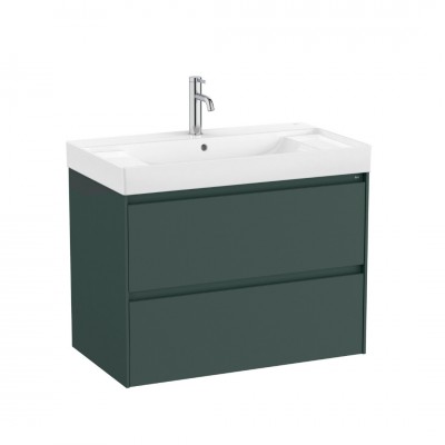 Roca Ona Unik zestaw łazienkowy 80 cm z szufladami ciemny zielony mat A851691513