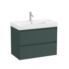 Roca Ona Unik zestaw łazienkowy 80 cm z szufladami ciemny zielony mat A851691513