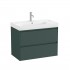 Roca Ona Unik zestaw łazienkowy 80 cm z szufladami ciemny zielony mat A851691513