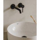 Roca Ona bateria umywalkowa podtynkowa wylewka 17,5 cm titanium black A5A359ECN0