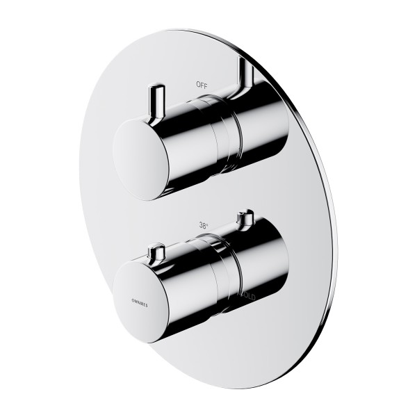 Omnires Y bateria wannowo-prysznicowa termostatyczna podtynkowa chrom Y1236ROCR