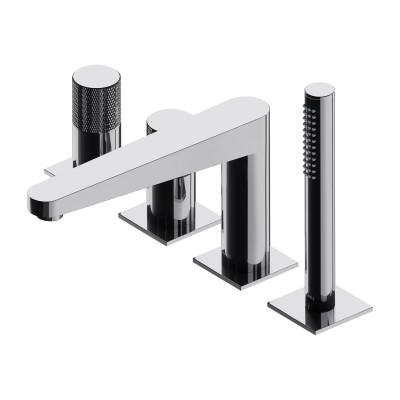 Omnires Contour bateria wannowa 4-otworowa chrom CT8032CR