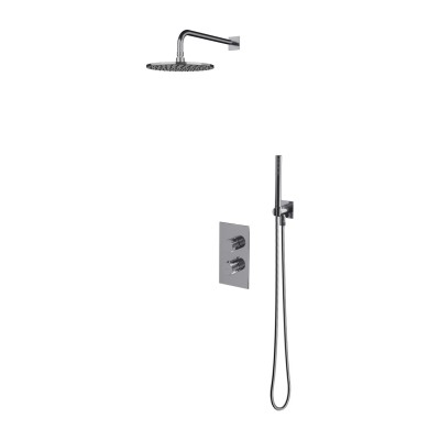 Omnires Contour zestaw prysznicowy termostatyczny podtynkowy z deszczownicą chrom SYSCT11CR
