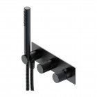 Omnires Contour bateria wannowa podtynkowa 3-otworowa antracyt CT8035/1AT