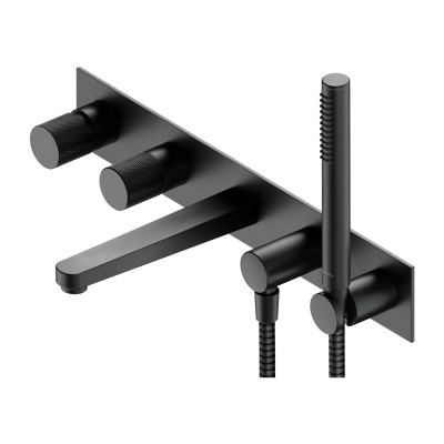 Omnires Contour bateria wannowa podtynkowa 5-otworowa antracyt CT8037/1AT