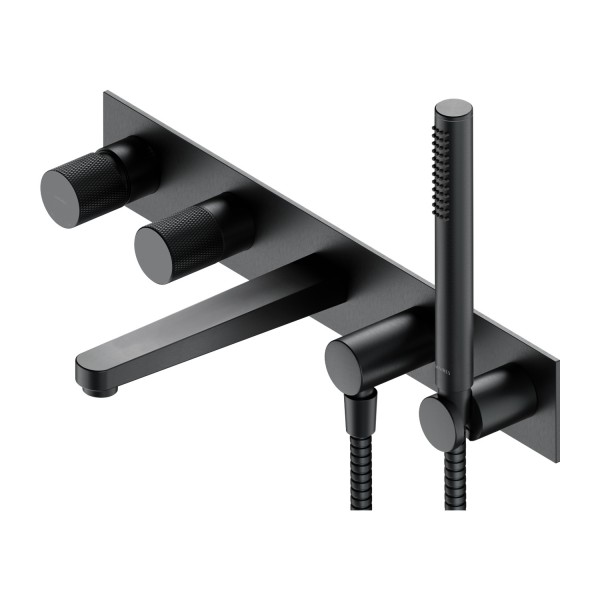 Omnires Contour bateria wannowa podtynkowa 5-otworowa antracyt CT8037/1AT