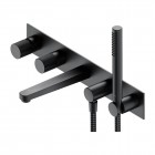 Omnires Contour bateria wannowa podtynkowa 5-otworowa antracyt CT8037/1AT