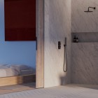 Omnires Contour zestaw prysznicowy termostatyczny podtynkowy z deszczownicą antracyt SYSCT11AT