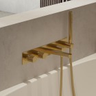 Omnires Contour bateria wannowa podtynkowa 5-otworowa złoto szczotkowane CT8037/1GLB