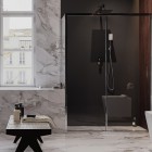 Omnires Contour zestaw prysznicowy podtynkowy z deszczownicą chrom SYSFR10CR