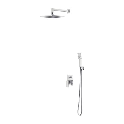 Omnires Contour zestaw prysznicowy podtynkowy z deszczownicą chrom SYSFR10CR