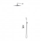 Omnires Contour zestaw prysznicowy podtynkowy z deszczownicą chrom SYSFR10CR