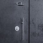 Omnires Y kompletny zestaw prysznicowy podtynkowy deszczownica 25 cm nikiel SYSY16NI