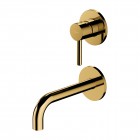 Omnires Y bateria umywalkowa podtynkowa wylewka 16,5 cm złoty połysk Y1215NGL