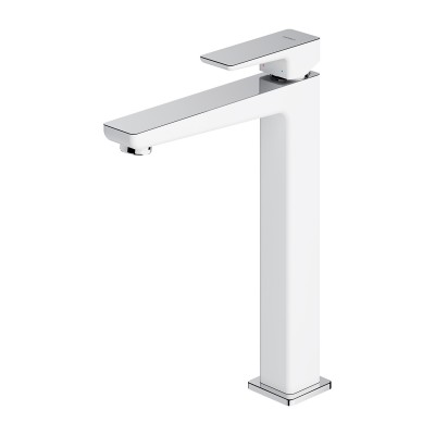 Omnires Parma bateria umywalkowa wysoka stojąca chrom/biały PM7412CRB