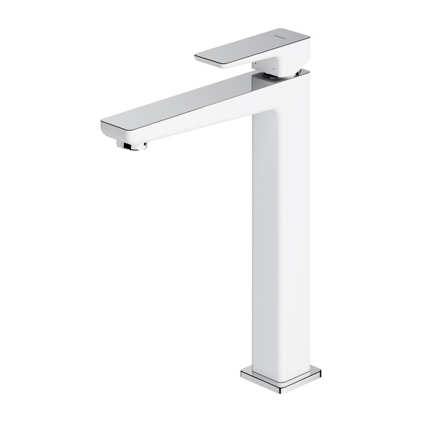 Omnires Parma bateria umywalkowa wysoka stojąca chrom/biały PM7412CRB