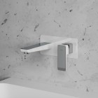 Omnires Parma bateria umywalkowa podtynkowa wylewka 17 cm chrom/biały PM7415CRB