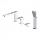 Omnires Parma bateria wannowa 4-otworowa chrom/biały PM7432CRB