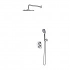 Omnires Y kompletny zestaw prysznicowy termostatyczny podtynkowy deszczownica 25 cm chrom SYSYT05CR