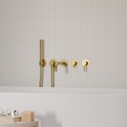 Omnires Y bateria wannowa podtynkowa 5-otworowa złoty szczotkowany Y1237/1GLB