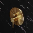 Omnires Y bateria wannowo-prysznicowa podtynkowa złoty szczotkowany Y1235GLB