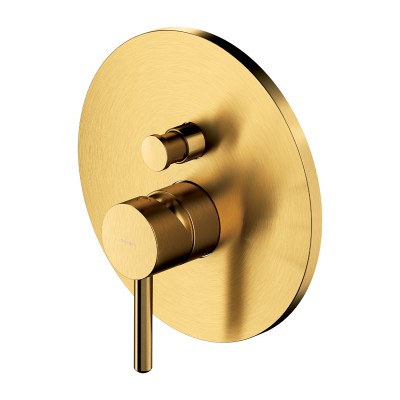 Omnires Y bateria wannowo-prysznicowa podtynkowa złoty szczotkowany Y1235GLB