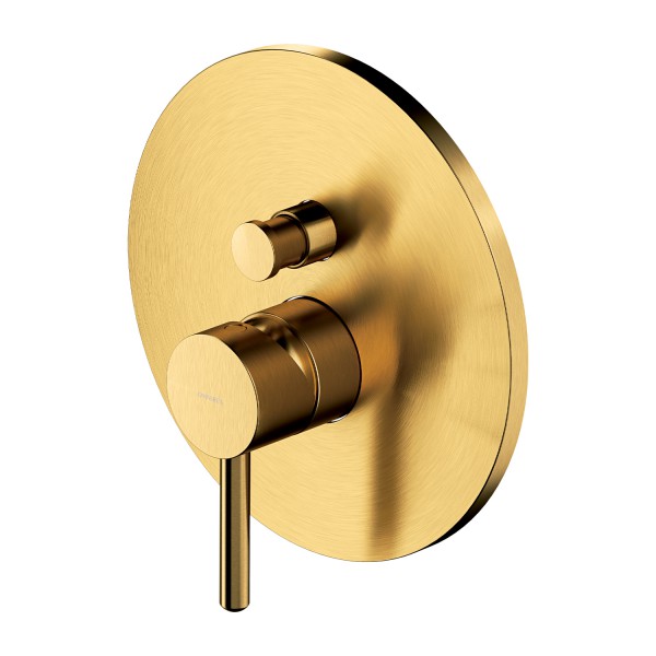 Omnires Y bateria wannowo-prysznicowa podtynkowa złoty szczotkowany Y1235GLB