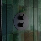 Omnires Y bateria wannowo-prysznicowa podtynkowa termostatyczna czarny półpołysk Y1236ROBL