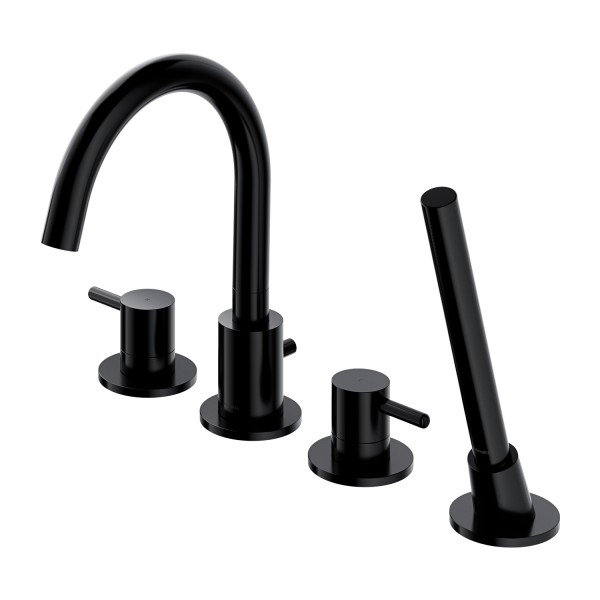 Omnires Y bateria wannowa 4-otworowa czarny półpołysk Y1232BL