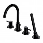 Omnires Y bateria wannowa 4-otworowa czarny półpołysk Y1232BL